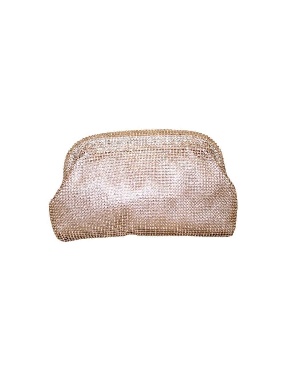 Jessica McClintock Gold Mesh Evening Bag With Chain Strap
